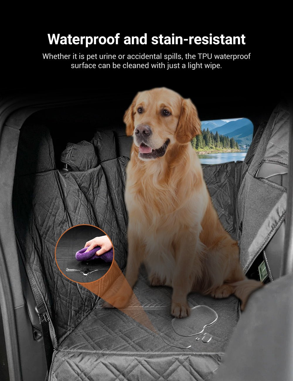 Full-Cover Rear Dog Seat Cover for Tesla Cybertruck