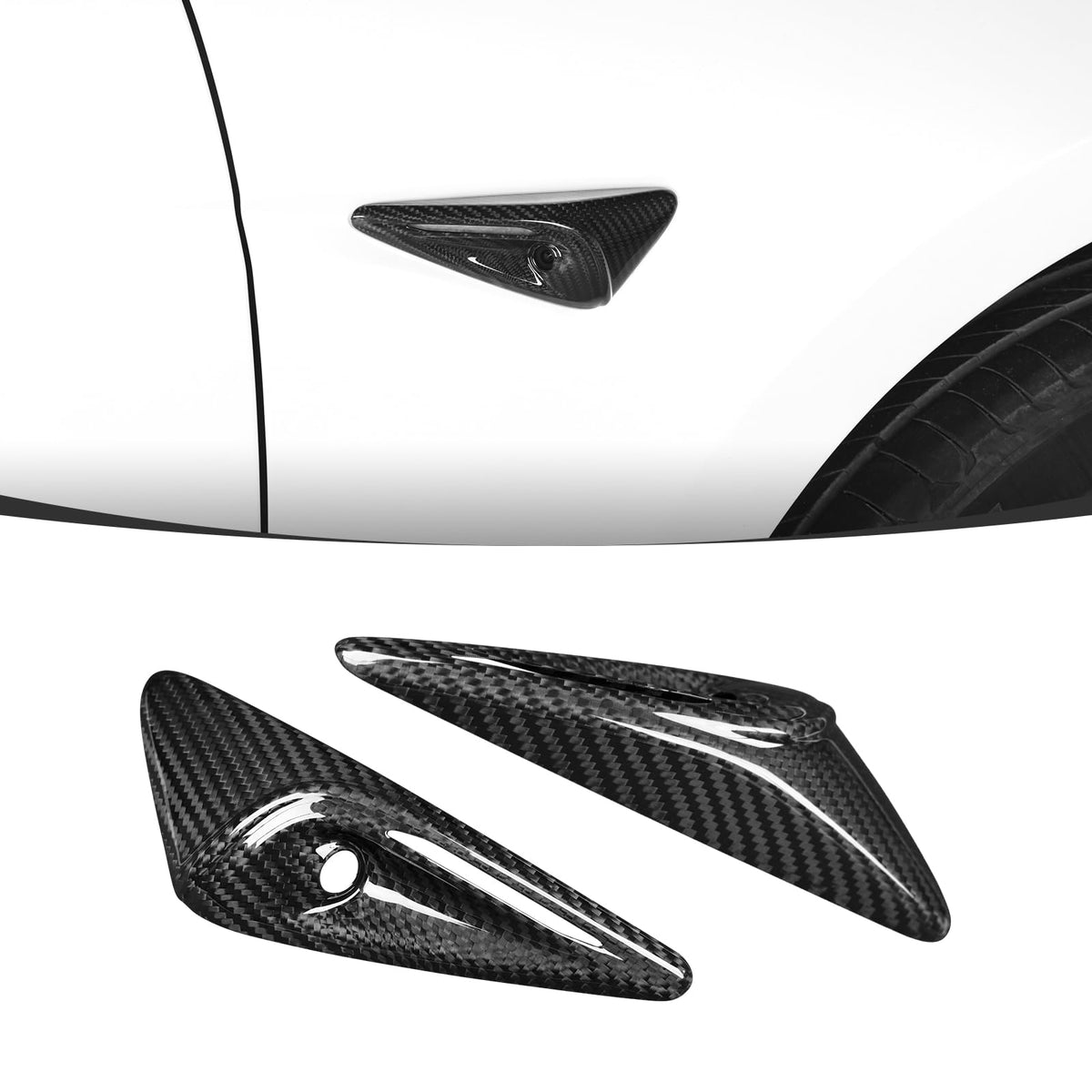 Tesla Model 3/Y Full Carbon Fiber Side Camera Covers