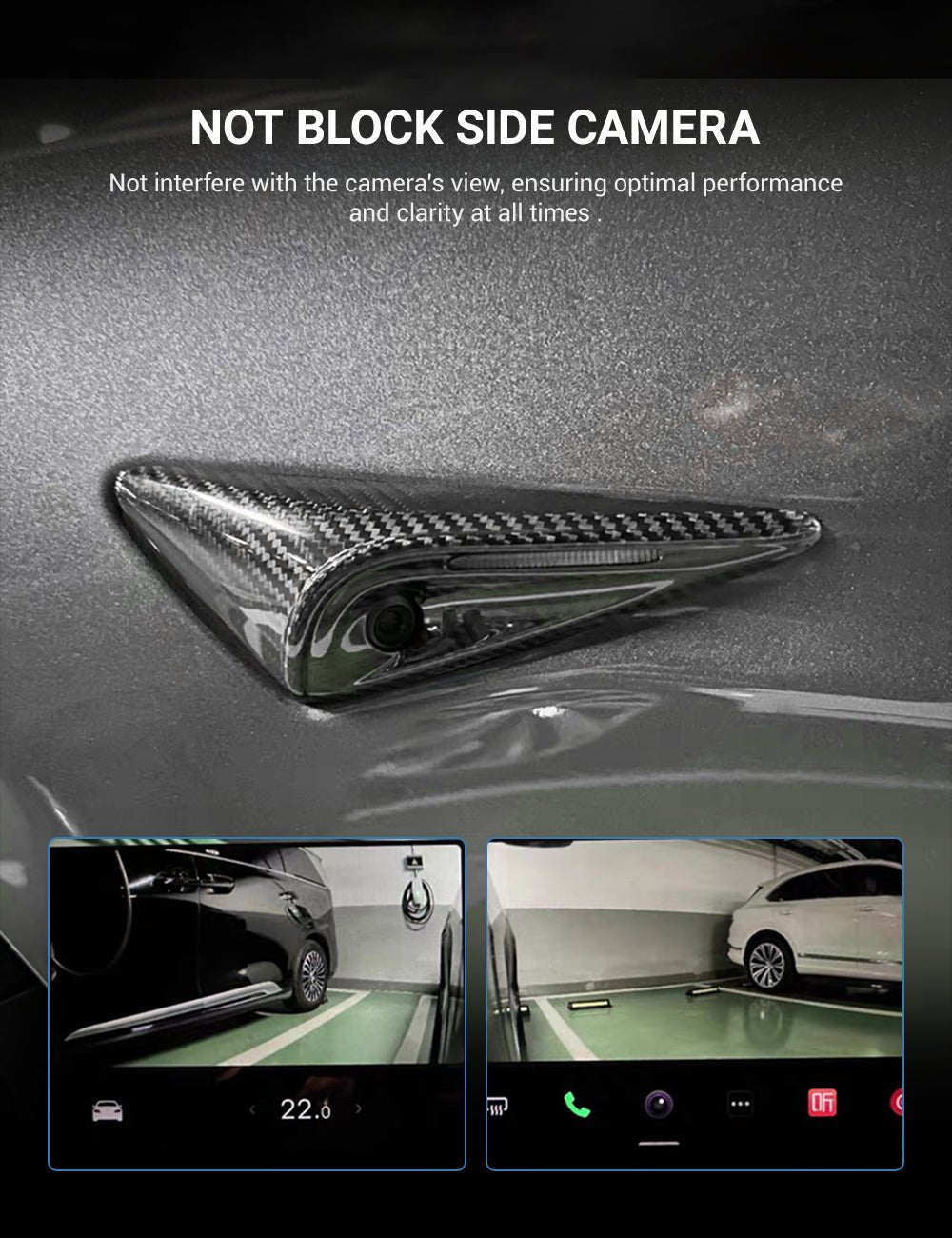 Tesla Model 3/Y Full Carbon Fiber Side Camera Covers