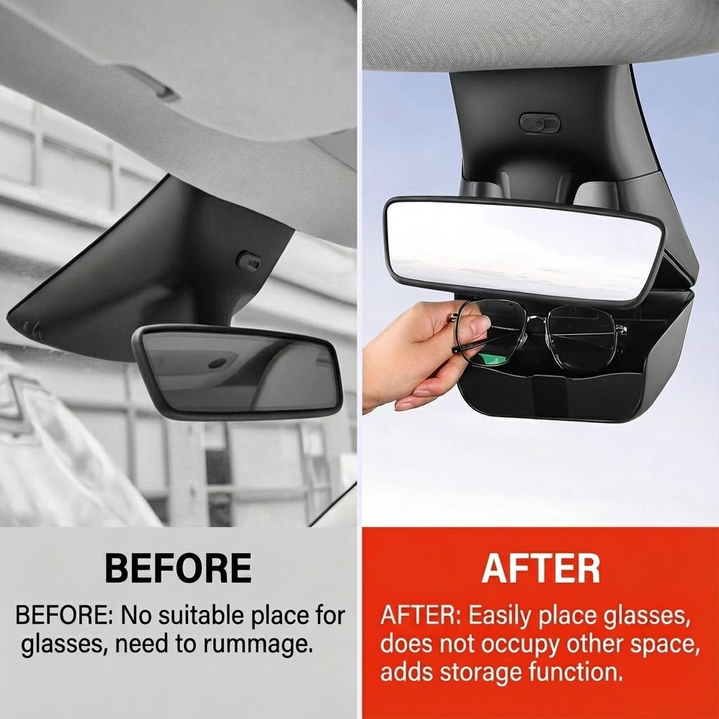 Hidden Sunglass  Storage for Model Y Juniper 2025+| Flocked ABS Storage Box