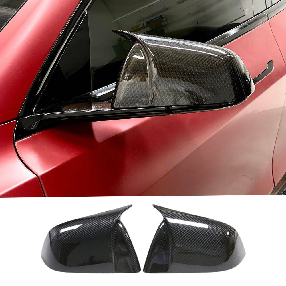 Carbon Fiber Sporty Mirror Caps for Model 3/Y