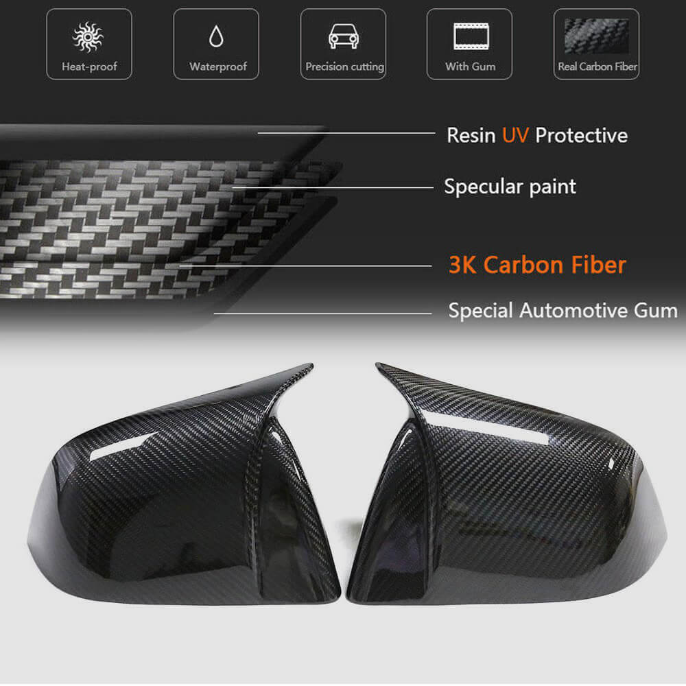 Carbon Fiber Sporty Mirror Caps for Model 3/Y