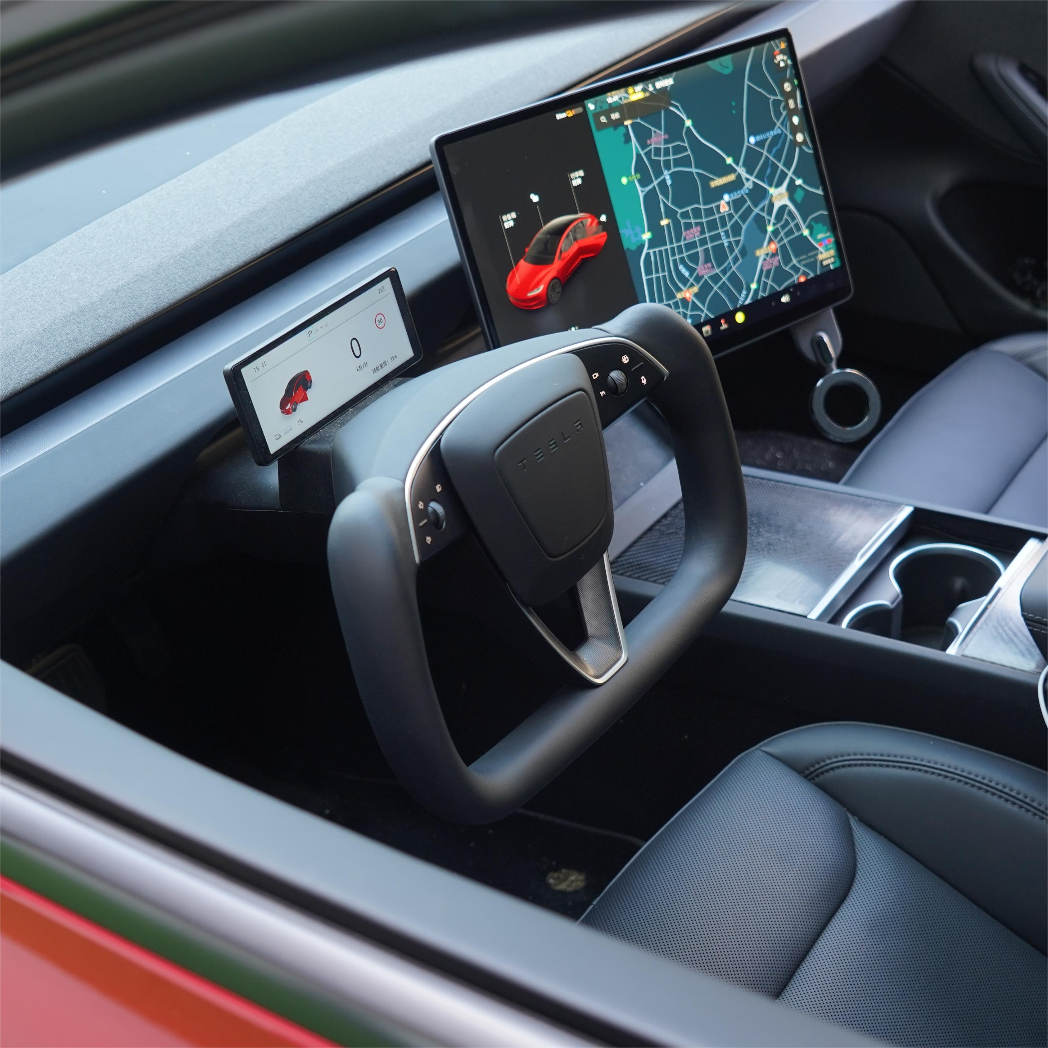 Juniper Yoke Plaid Steering Wheel for Model 3 Highland / Model Y