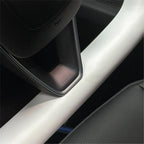 Juniper Yoke Plaid Steering Wheel for Model 3 Highland & Model Y（White Leather）
