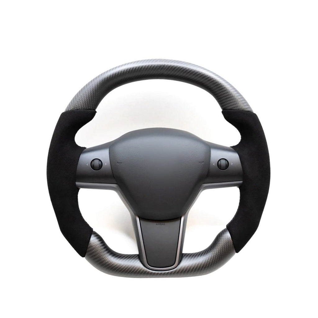 Alcantara Carbon Fiber Steering Wheel for Tesla Model 3 / Y