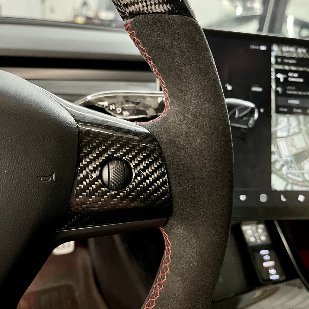 Alcantara Carbon Fiber Steering Wheel for Tesla Model 3 / Y