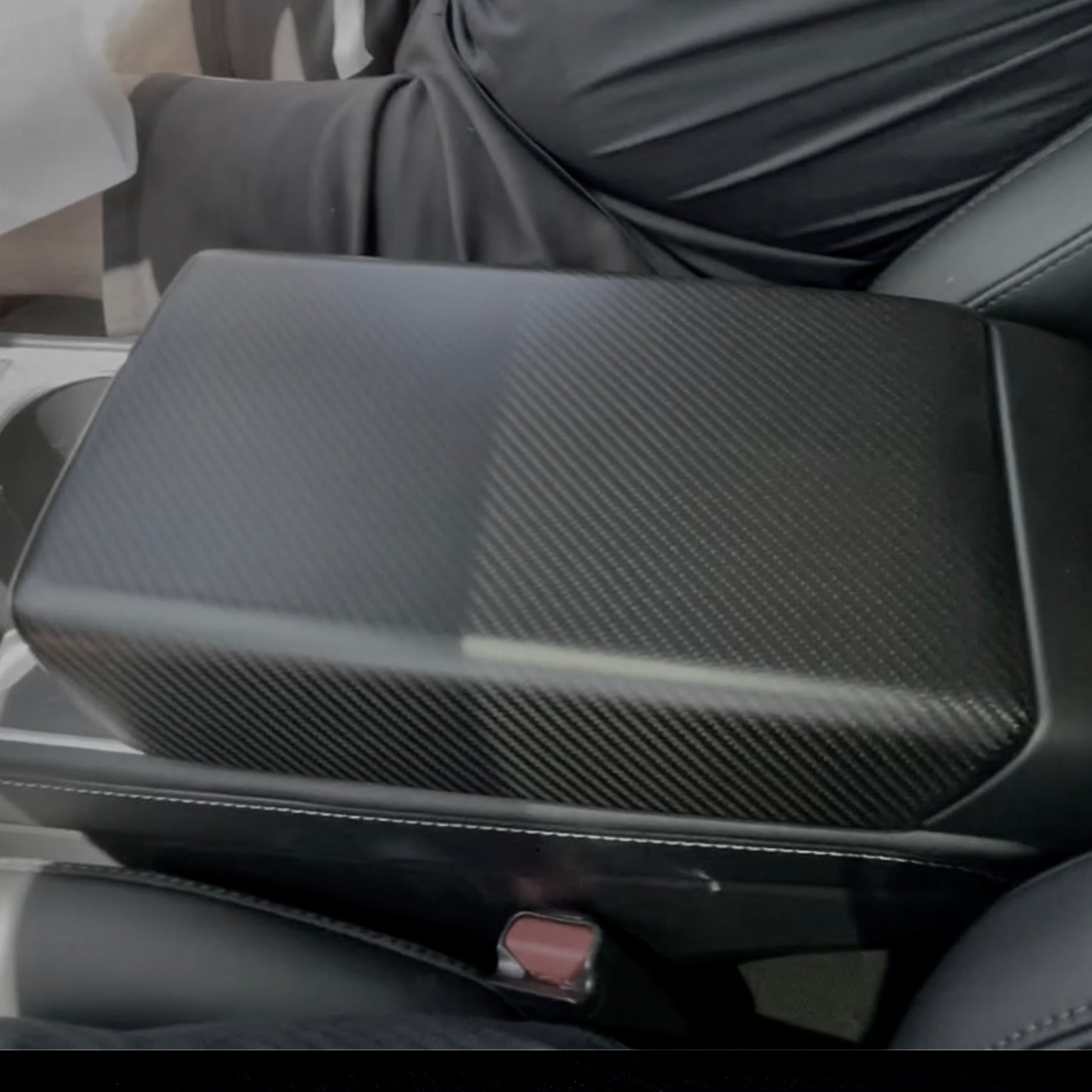 Dry Carbon Fiber Armrest Cover for Tesla Model 3/Y