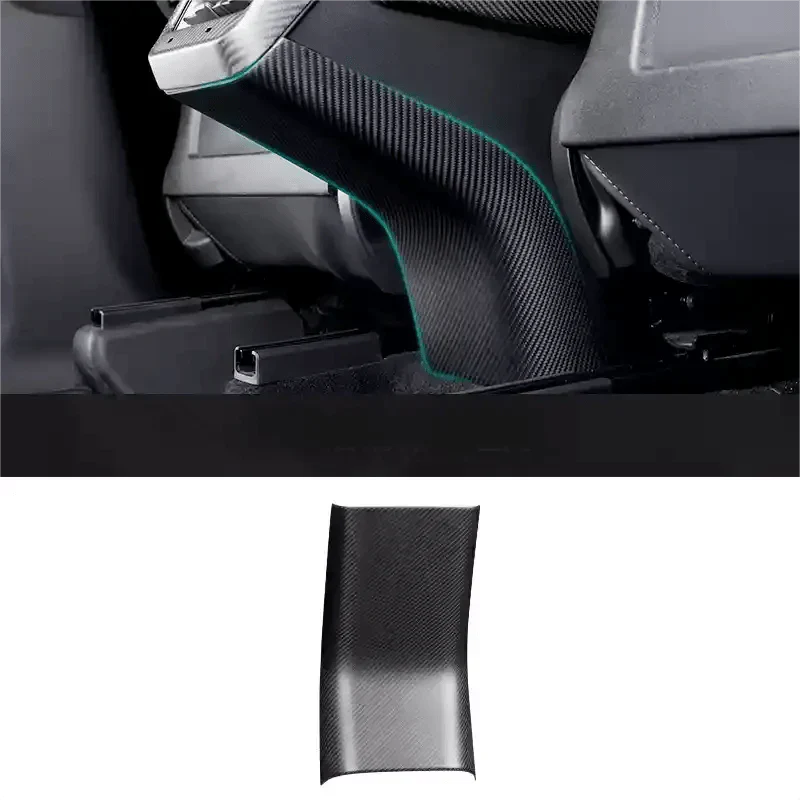 Carbon Fiber Backseat Center Console Base Cap for Tesla Model 3/Y