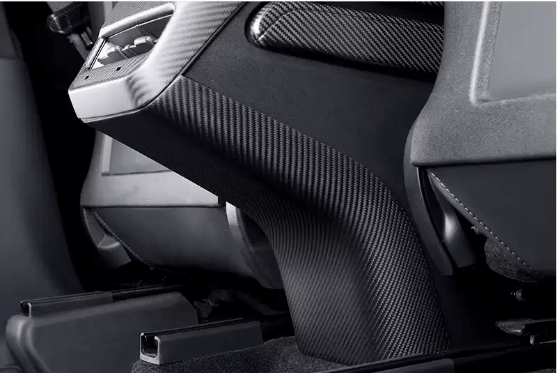 Carbon Fiber Backseat Center Console Base Cap for Tesla Model 3/Y