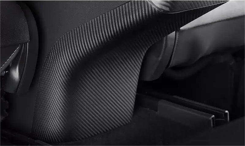 Carbon Fiber Backseat Center Console Base Cap for Tesla Model 3/Y