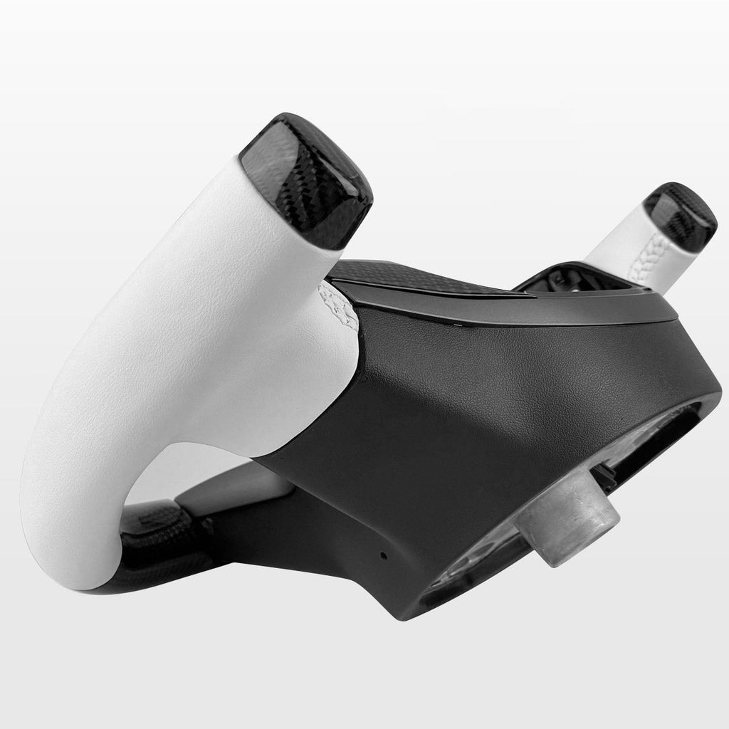 Modify Carbon Fiber Yoke-Style Steering Wheel for Tesla Model 3 / Y
