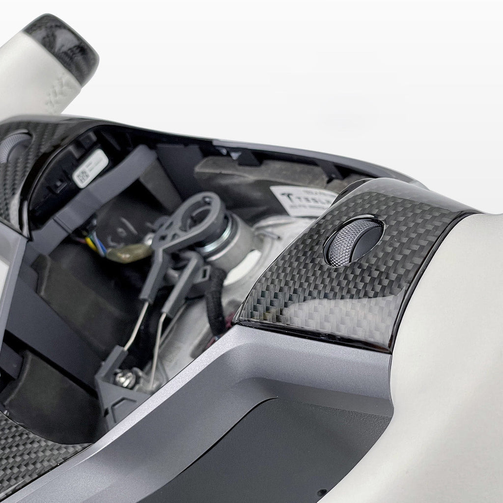 Modify Carbon Fiber Yoke-Style Steering Wheel for Tesla Model 3 / Y