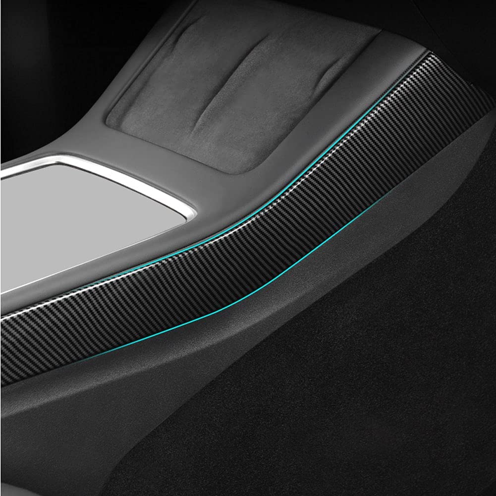 Carbon Fiber Center Console Side Trim for Tesla Model 3/Y