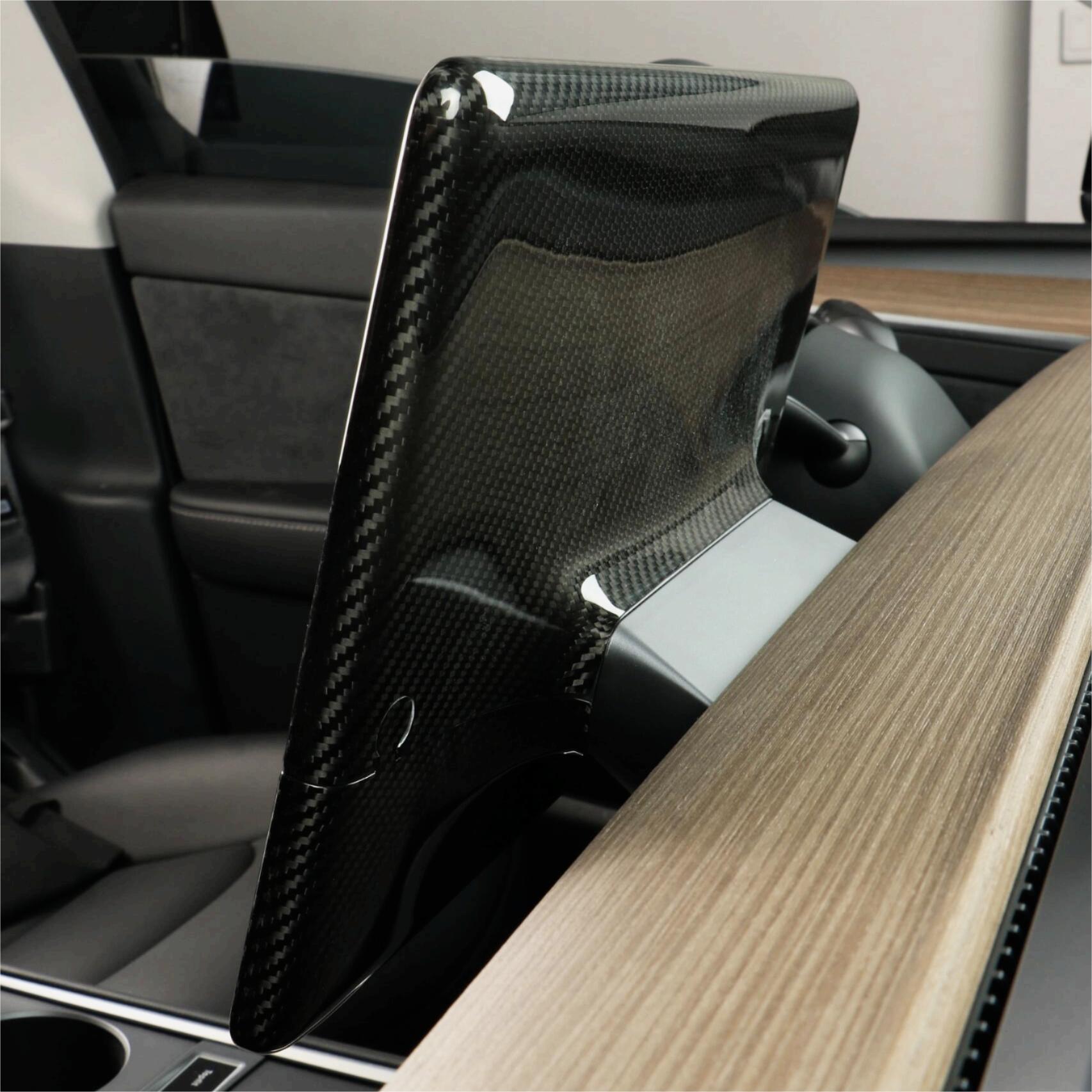 Carbon Fiber Display Cover for Tesla Model 3/Y