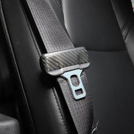 Tesla Model 3/Y Carbon Fiber Seat Belt Buckle Covers (2pcs)