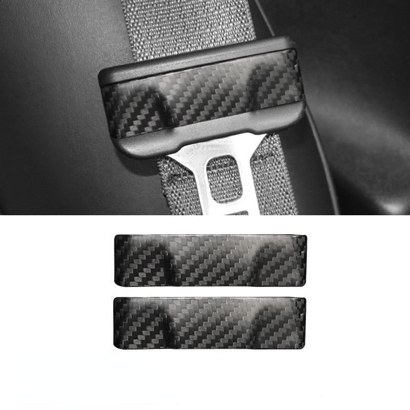 Tesla Model 3/Y Carbon Fiber Seat Belt Buckle Covers (2pcs)