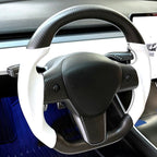 Sport Round Carbon Fiber Steering Wheel for Model 3 / Y