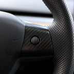 Carbon Fiber Steering Wheel Center Trim Cover for Tesla Model 3/Y