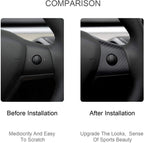 Carbon Fiber Steering Wheel Center Trim Cover for Tesla Model 3/Y