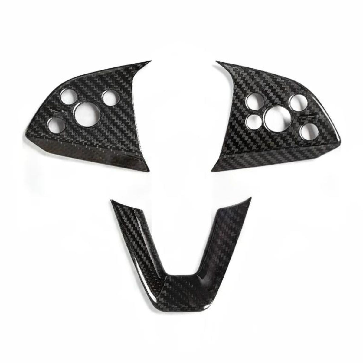 Carbon Fiber Steering Wheel Center Trim Cover for Tesla Model 3/Y