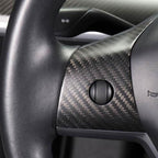 Carbon Fiber Steering Wheel Center Trim Cover for Tesla Model 3/Y