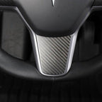 Carbon Fiber Steering Wheel Center Trim Cover for Tesla Model 3/Y
