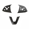 Carbon Fiber Steering Wheel Center Trim Cover for Tesla Model 3/Y