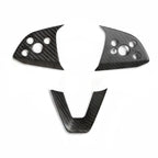 Carbon Fiber Steering Wheel Center Trim Cover for Tesla Model 3/Y