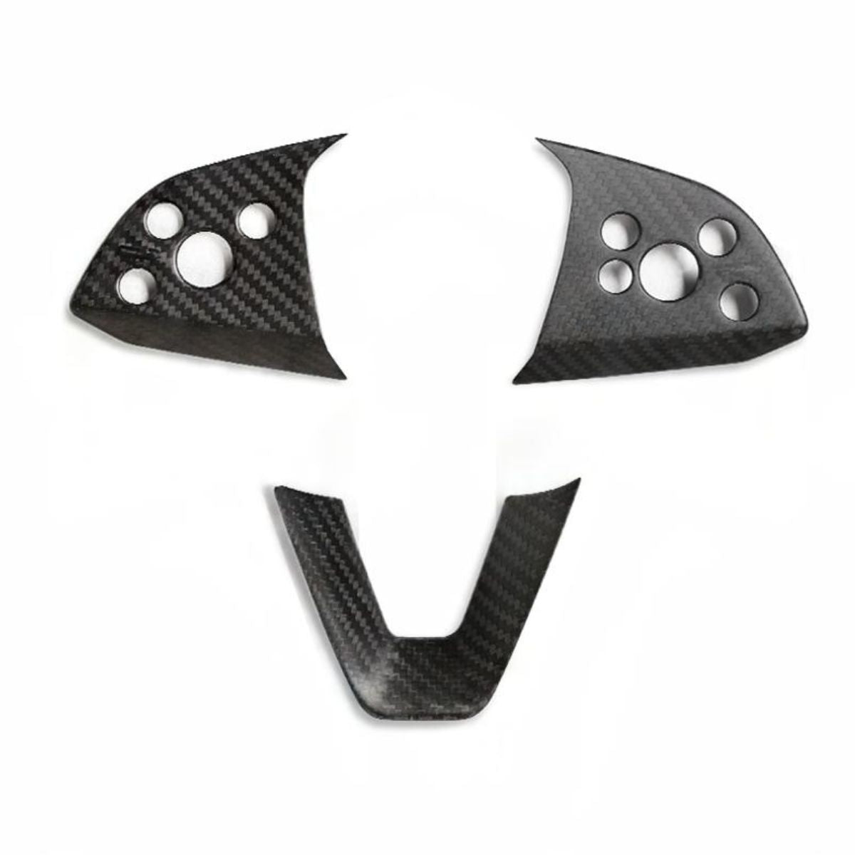 Carbon Fiber Steering Wheel Center Trim Cover for Tesla Model 3/Y