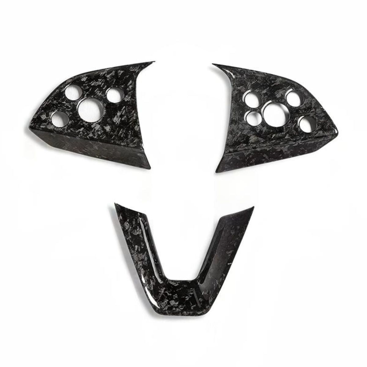 Carbon Fiber Steering Wheel Center Trim Cover for Tesla Model 3/Y