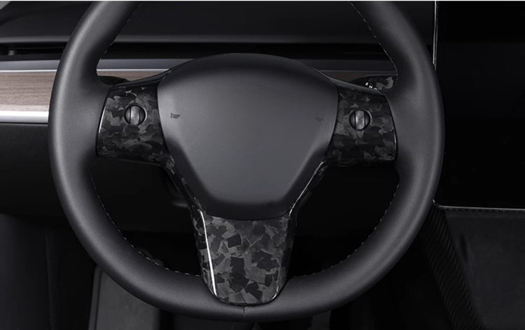 Carbon Fiber Steering Wheel Patch for Tesla Model 3/Y