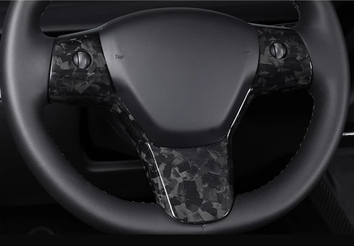 Carbon Fiber Steering Wheel Patch for Tesla Model 3/Y