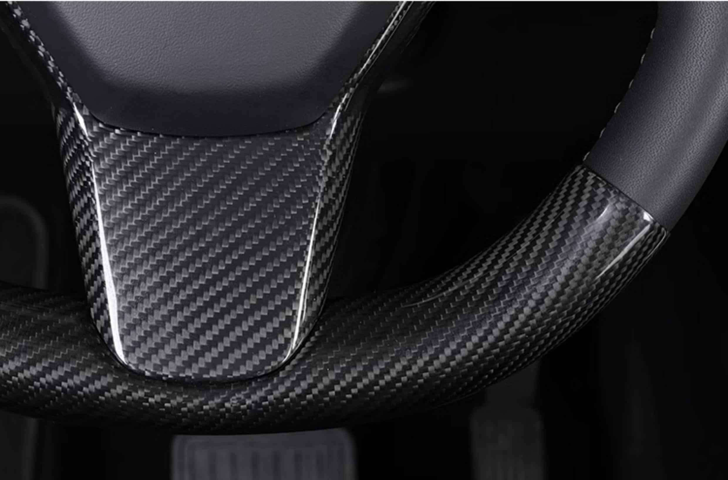 Carbon Fiber Steering Wheel Patch for Tesla Model 3/Y