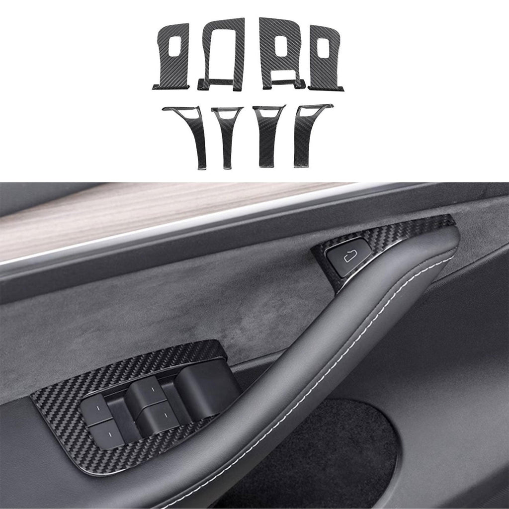 Model 3/Y Carbon Fiber Window & Door Switch Covers (LHD & RHD)