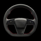 Plaid Round Steering Wheel Replacement for Tesla Model S / X 2021-2025