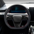 Plaid Round Steering Wheel Replacement for Tesla Model S / X 2021-2025