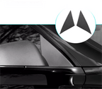 Real Dry Carbon Fiber A-Pillar Accent Overlays for Tesla Model 3 / Y
