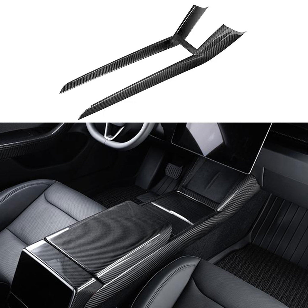 Dry Carbon Fiber Center Console Combo Trim for Model 3 Highland & Model Y Juniper