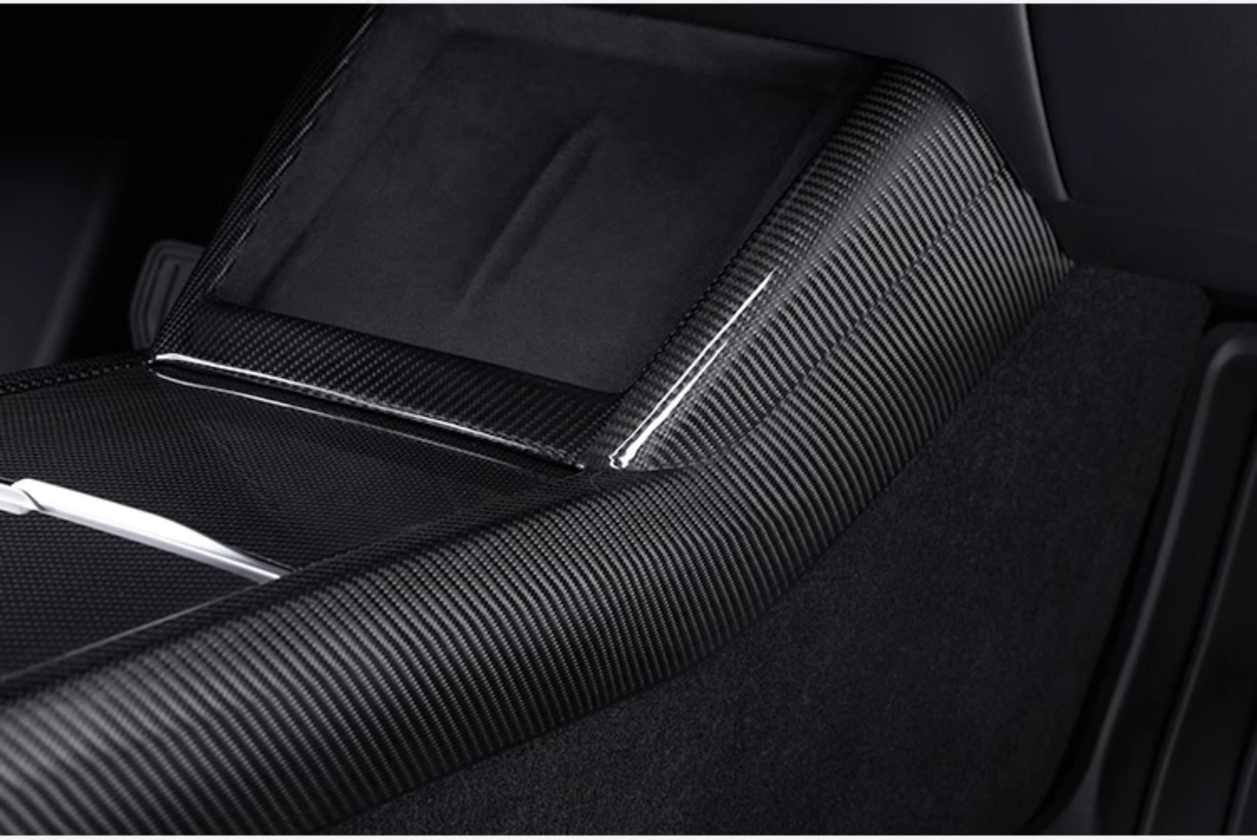 Dry Carbon Fiber Center Console Combo Trim for Model 3 Highland & Model Y Juniper