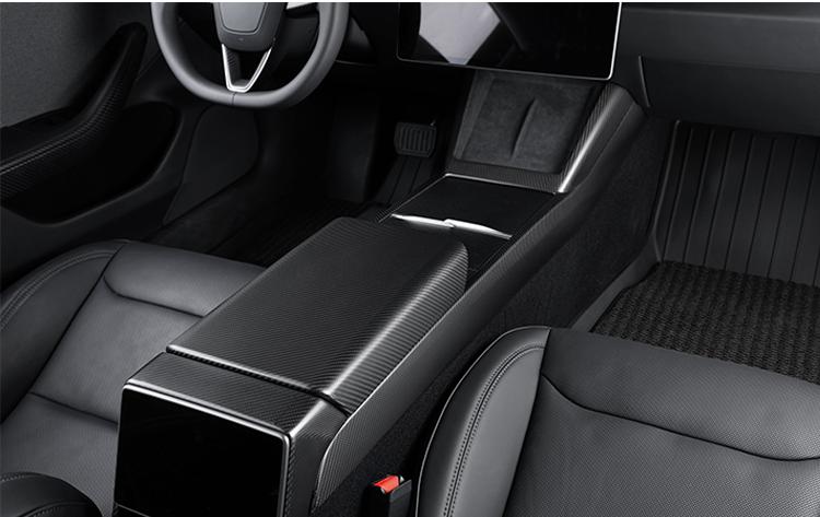 Dry Carbon Fiber Center Console Combo Trim for Model 3 Highland & Model Y Juniper