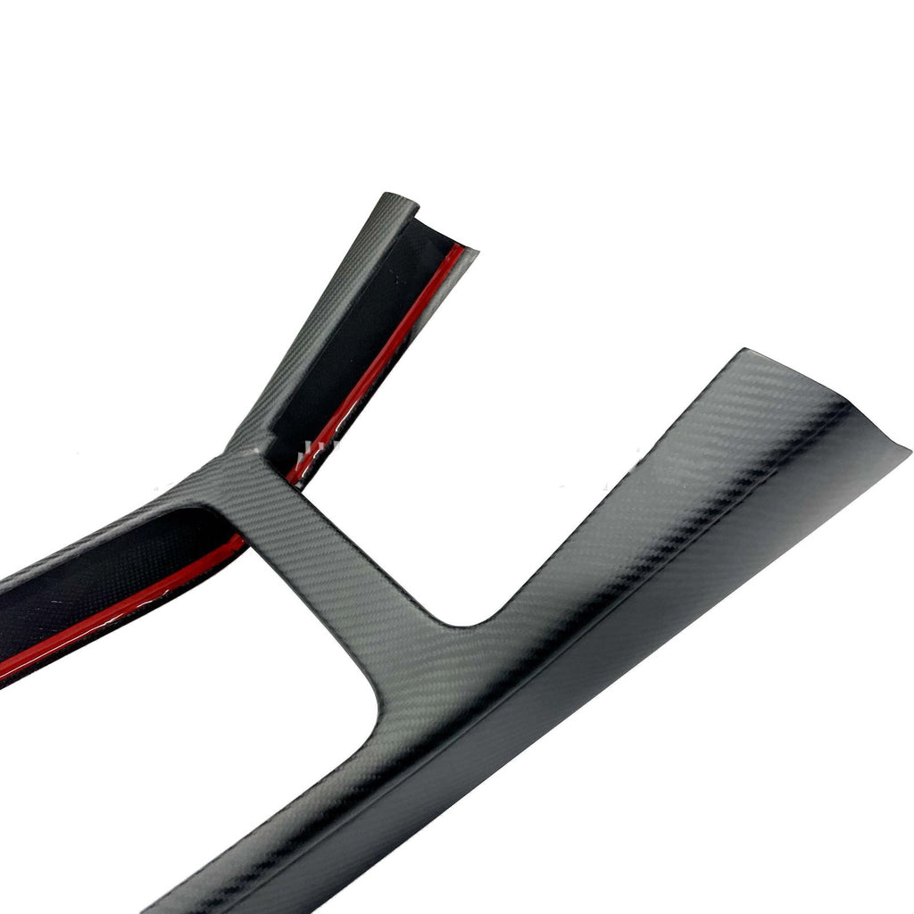 Real Dry Carbon Fiber Center Console Trim Panel for Tesla Model Y 2021-2024