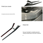 Real Dry Carbon Fiber Center Console Trim Panel for Tesla Model Y 2021-2024