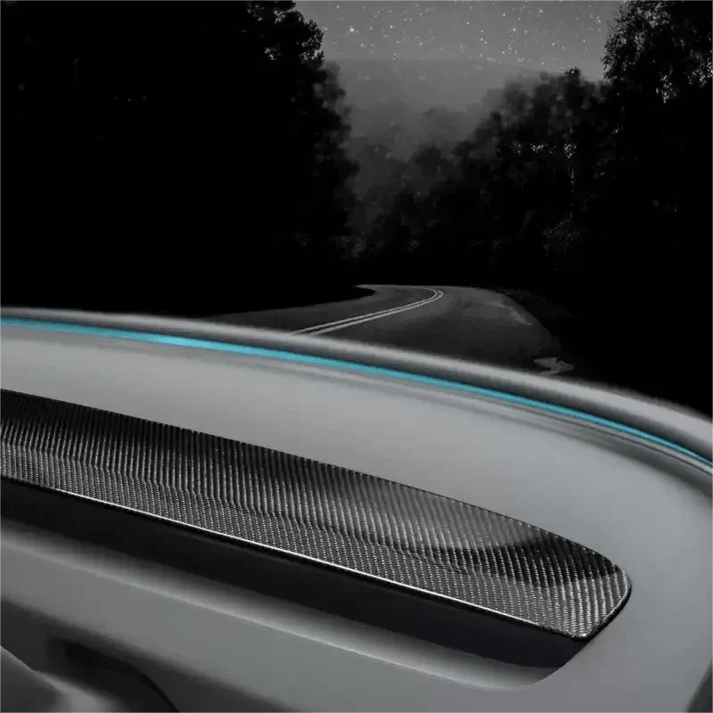 Real Dry Carbon Fiber Dash Cover Overlay for Model 3 Highalnd & Model Y Juniper