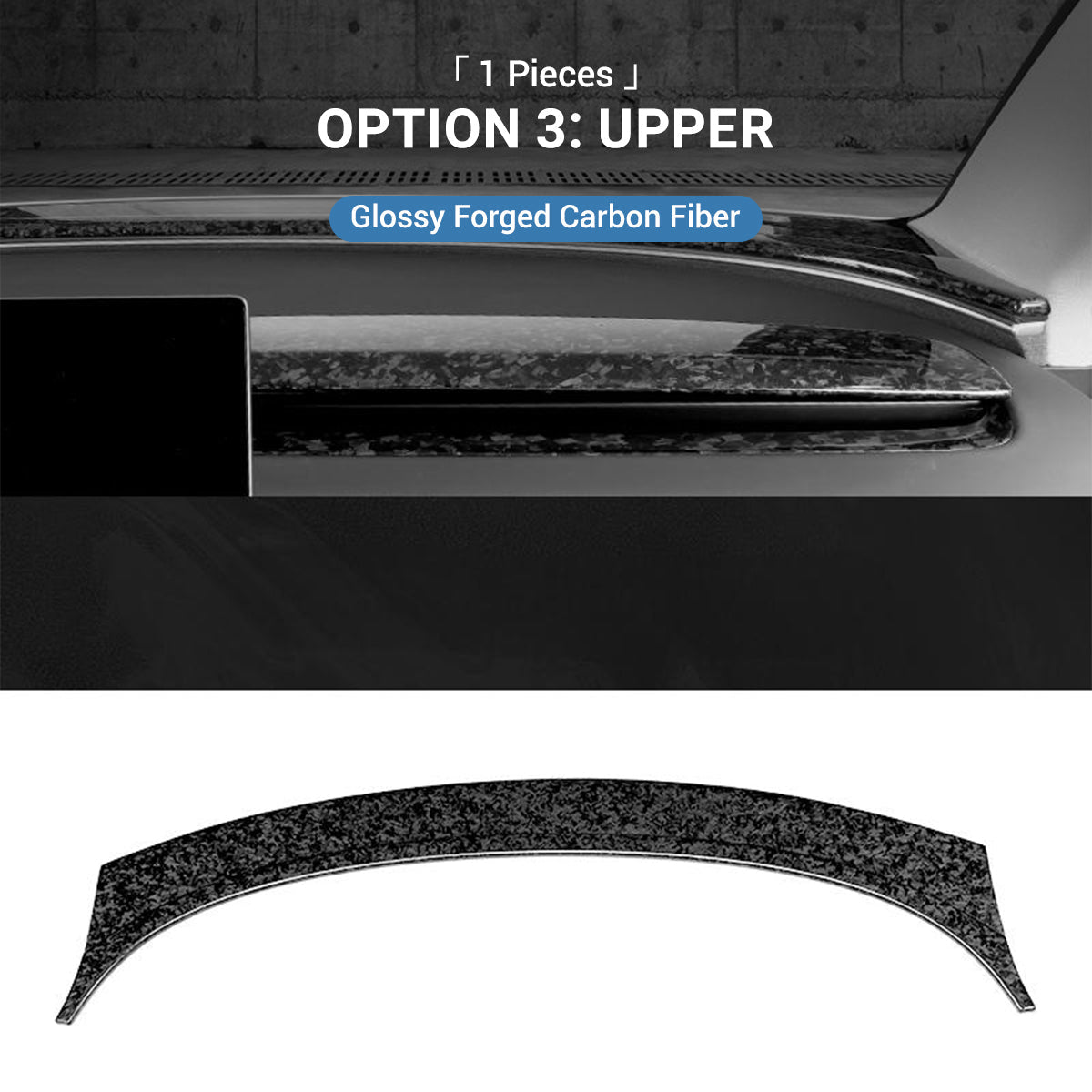 Real Dry Carbon Fiber Dashboard Cover for Model 3 Highland / Model Y Juniper