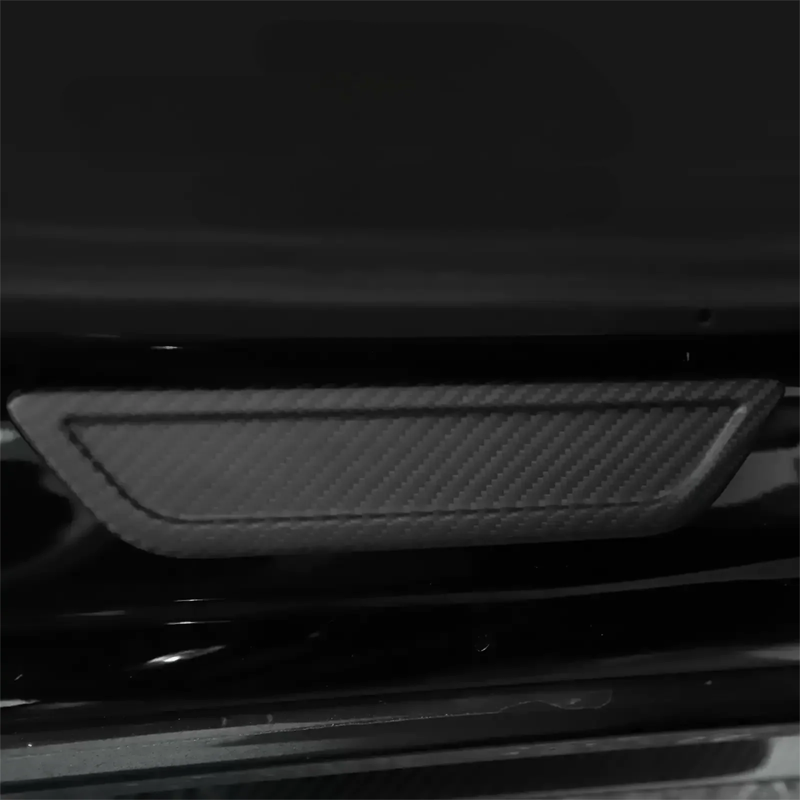 Real Dry Carbon Fiber Door Sill Strip Overlay for Tesla Model 3/Y