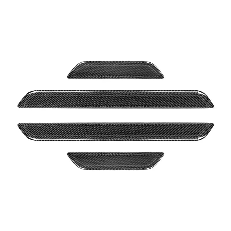 Real Dry Carbon Fiber Door Sill Strip Overlay for Tesla Model 3/Y