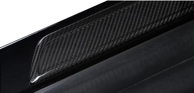 Real Dry Carbon Fiber Door Sill Strip Overlay for Tesla Model 3/Y