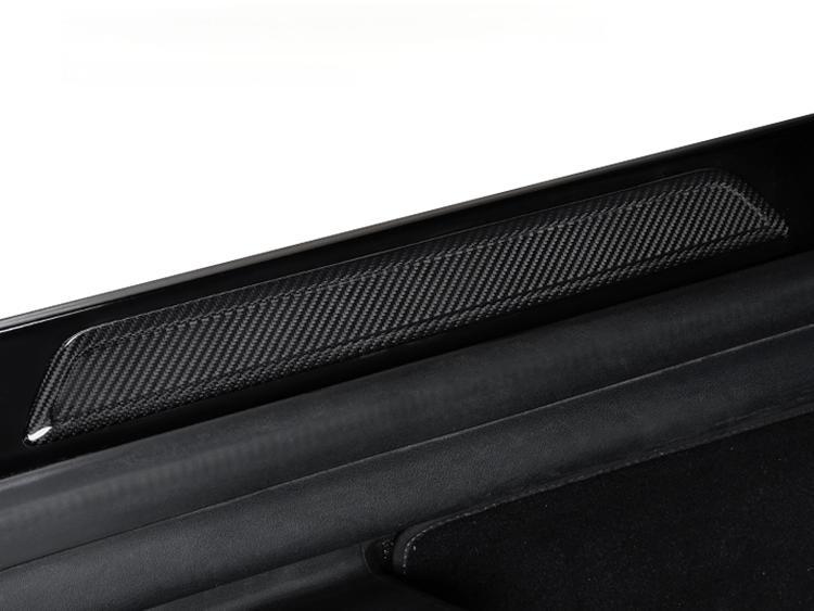 Real Dry Carbon Fiber Door Sill Strip Overlay for Tesla Model 3/Y
