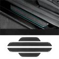 Real Dry Carbon Fiber Door Sill Strip Overlay for Tesla Model 3/Y