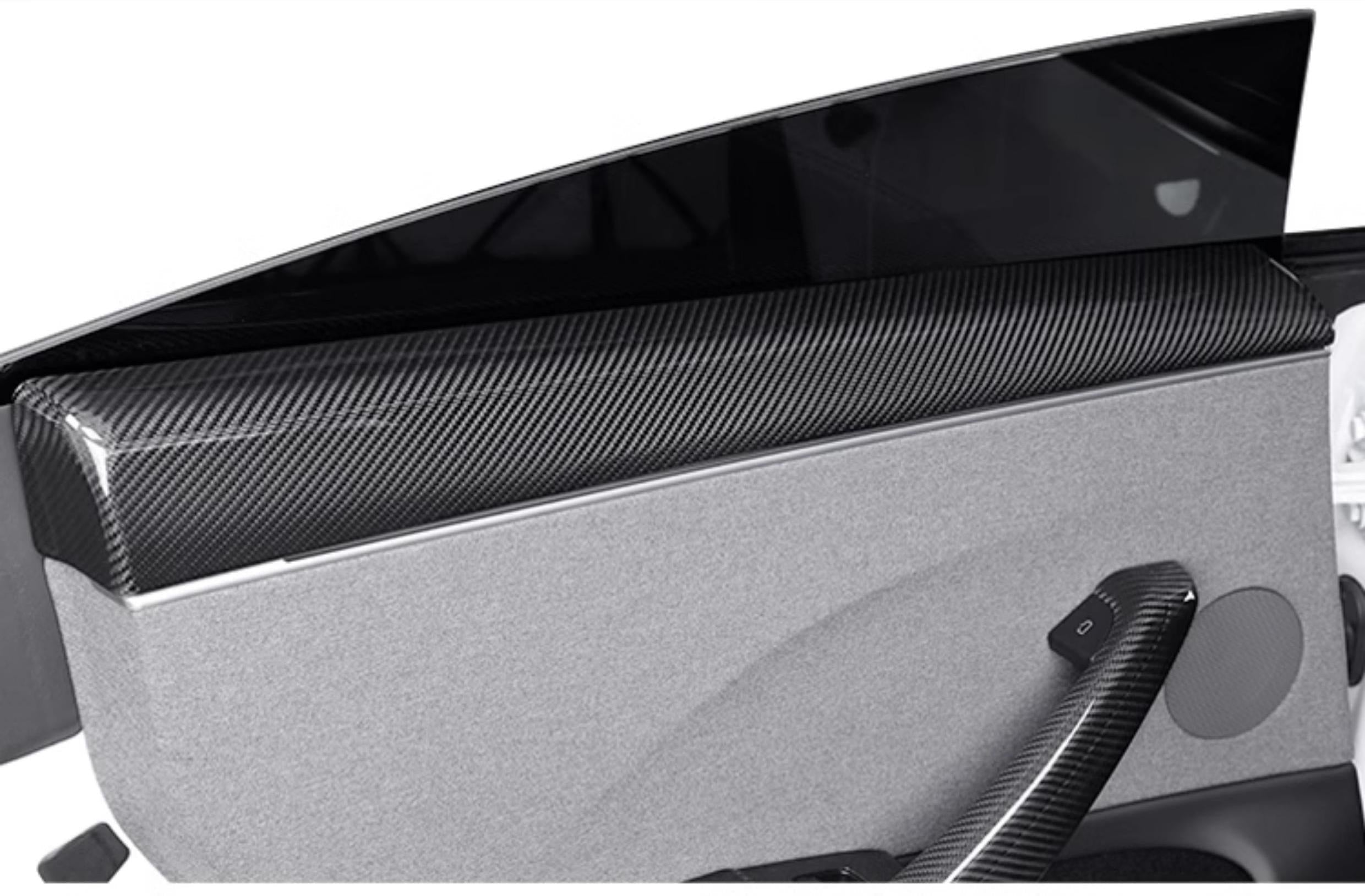 Real Dry Carbon Fiber Upper Door Trim for Model 3 Highland / Model Y Juniper